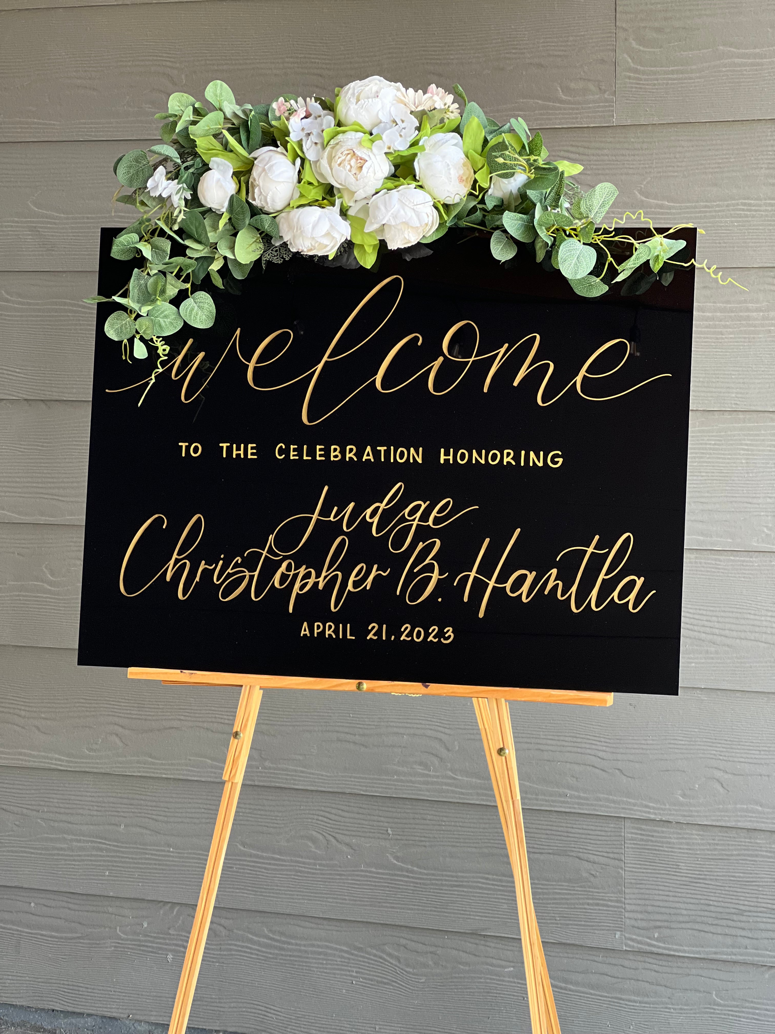 Wedding welcome hotsell sign, acrylic wedding sign, calligraphy wedding sign, painted wedding sign