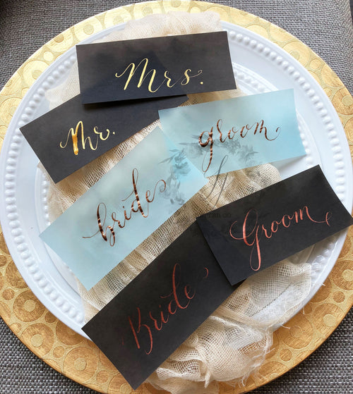 Colored Vellum Place Cards | Colored Vellum Escort Cards