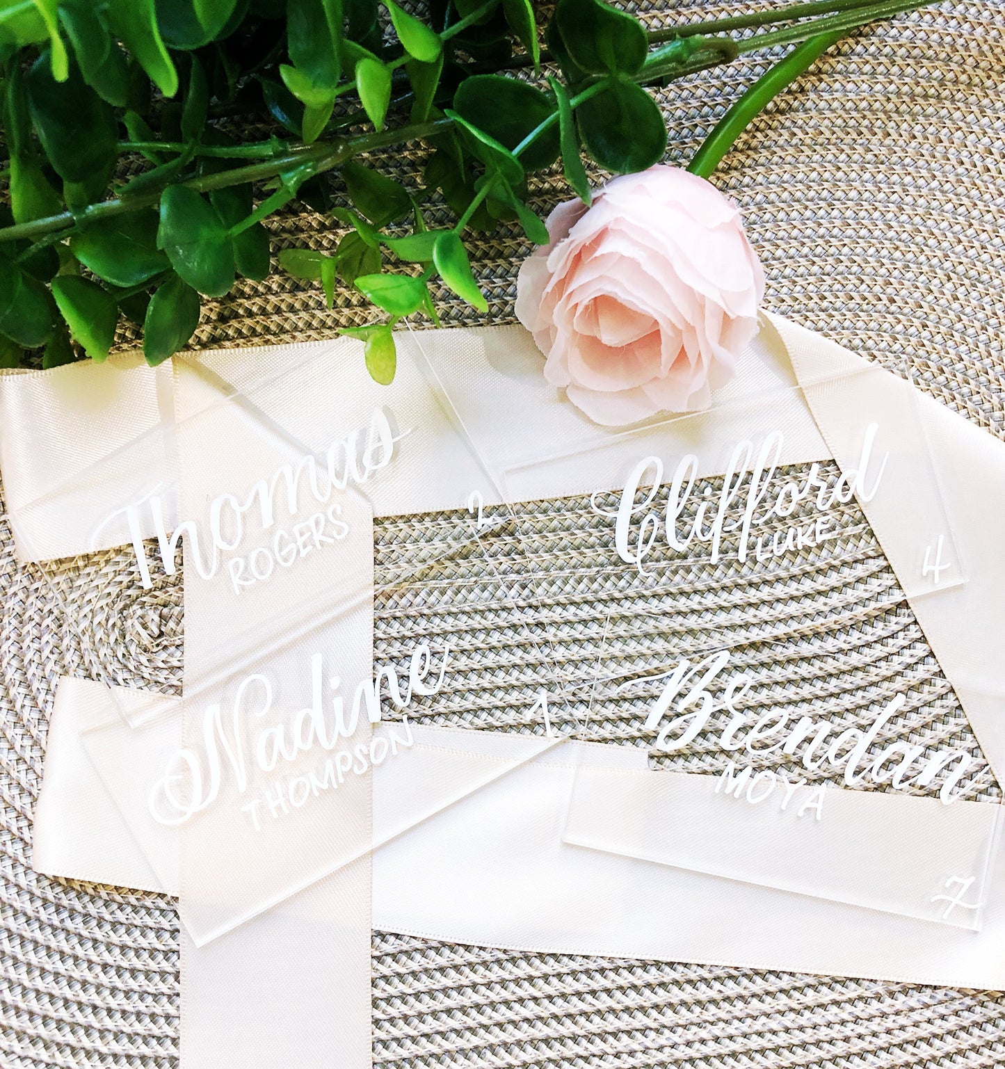 Clear Acrylic Wedding Place Cards | Acrylic Wedding Escort Cards