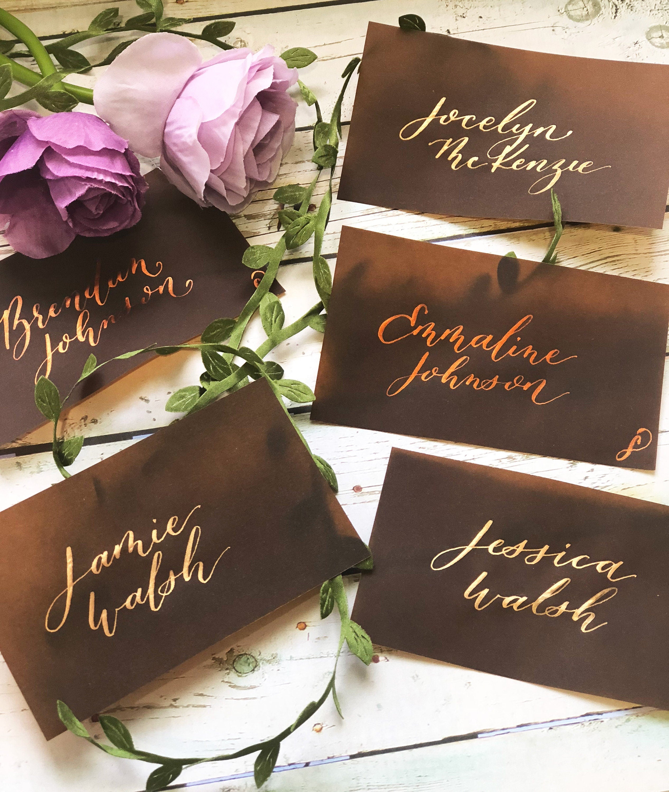 Colored on sale place cards