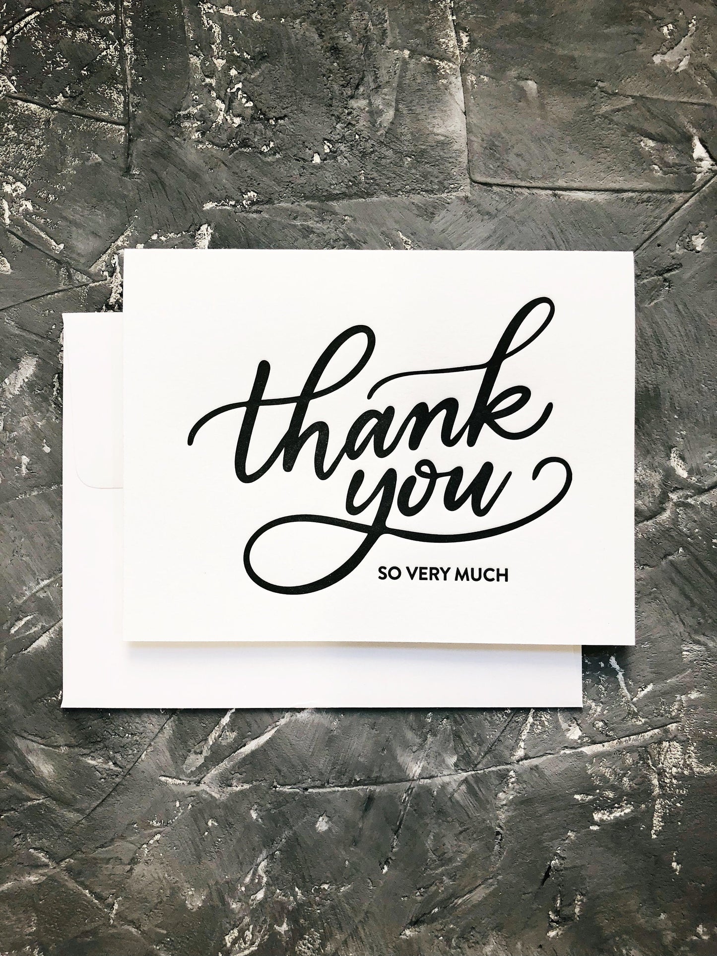 Letterpress Thank You Card with Envelope A2 | Wedding Thank You Cards
