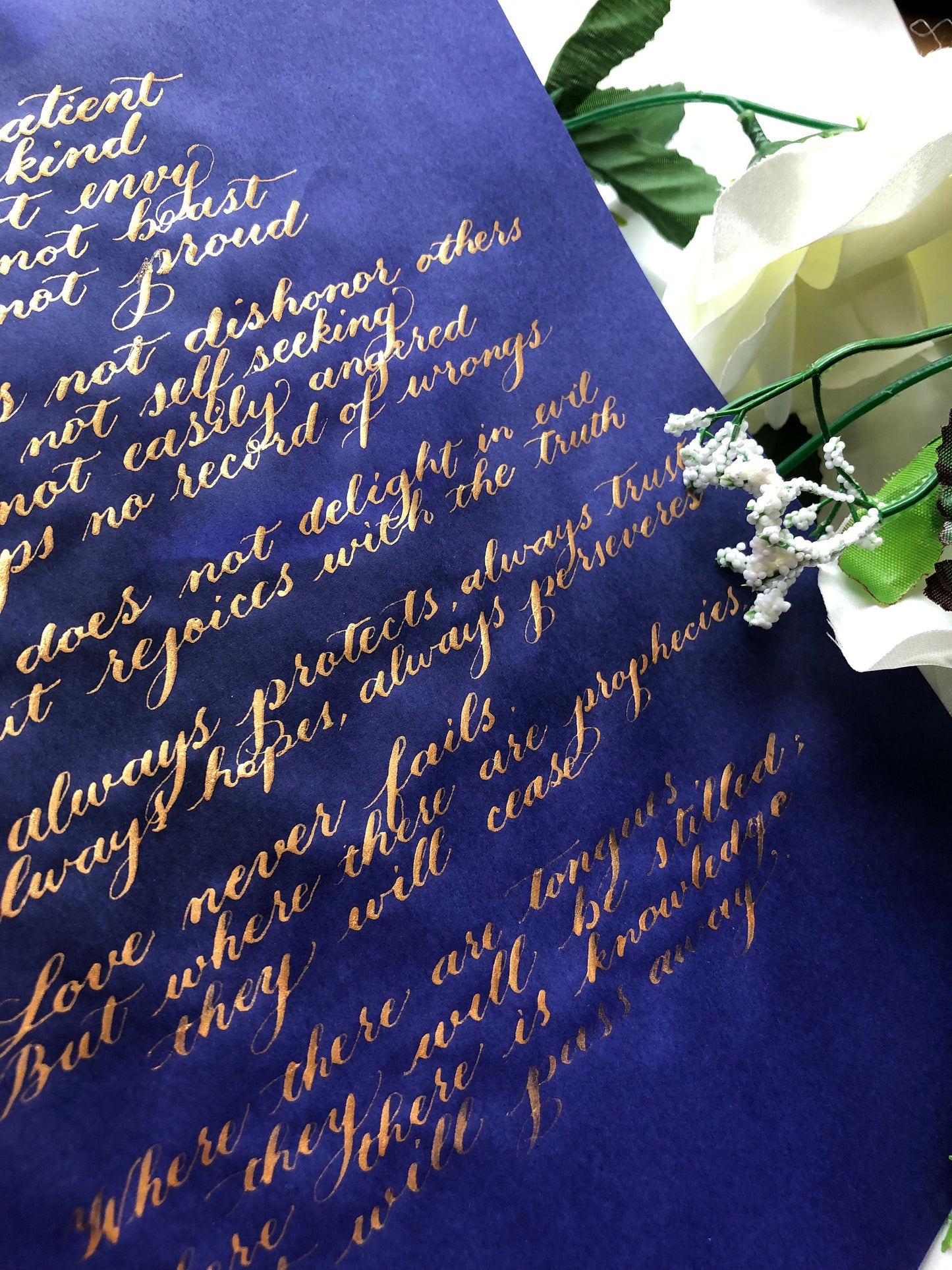 Wedding Vows Keepsake Hand Written Calligraphy | Wedding Vows Wall Decor Art