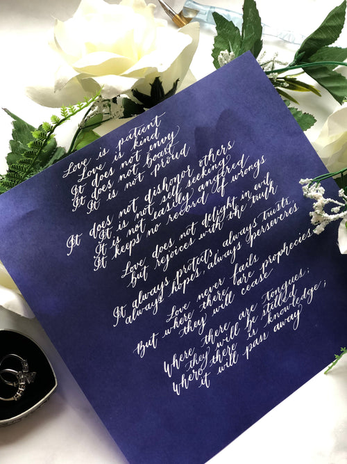 Wedding Vows Keepsake Hand Written Calligraphy | Wedding Vows Wall Decor Art