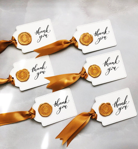 Thank You Calligraphy Tags | Wedding Favor Thank You Tags | Party Thank You Gift Tags