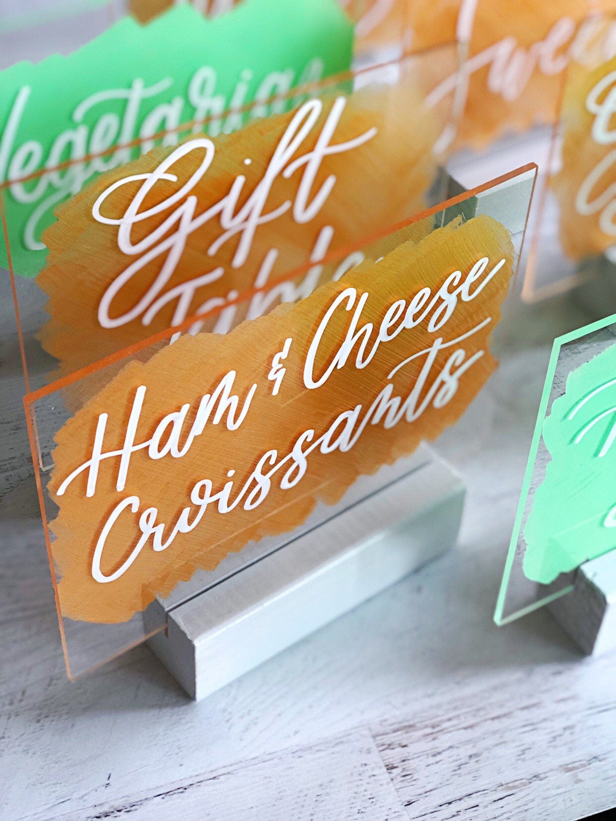 Small Acrylic Table Sign | Buffet Table Sign | Food Label Acrylic Sign