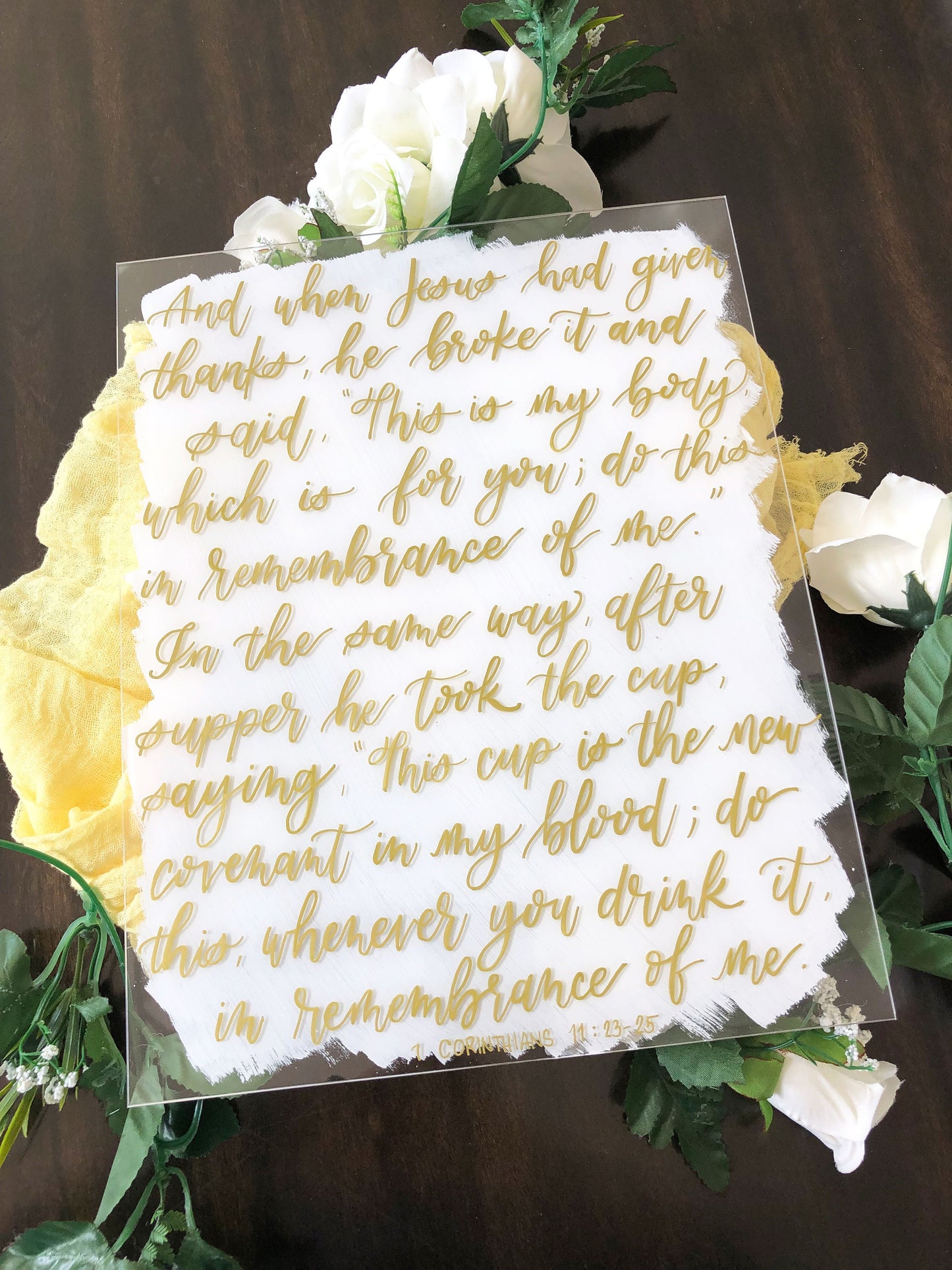 Bible Verse Acrylic Wedding Sign | Custom Poem Wedding Acrylic Sign | Favors Wedding Acrylic Sign