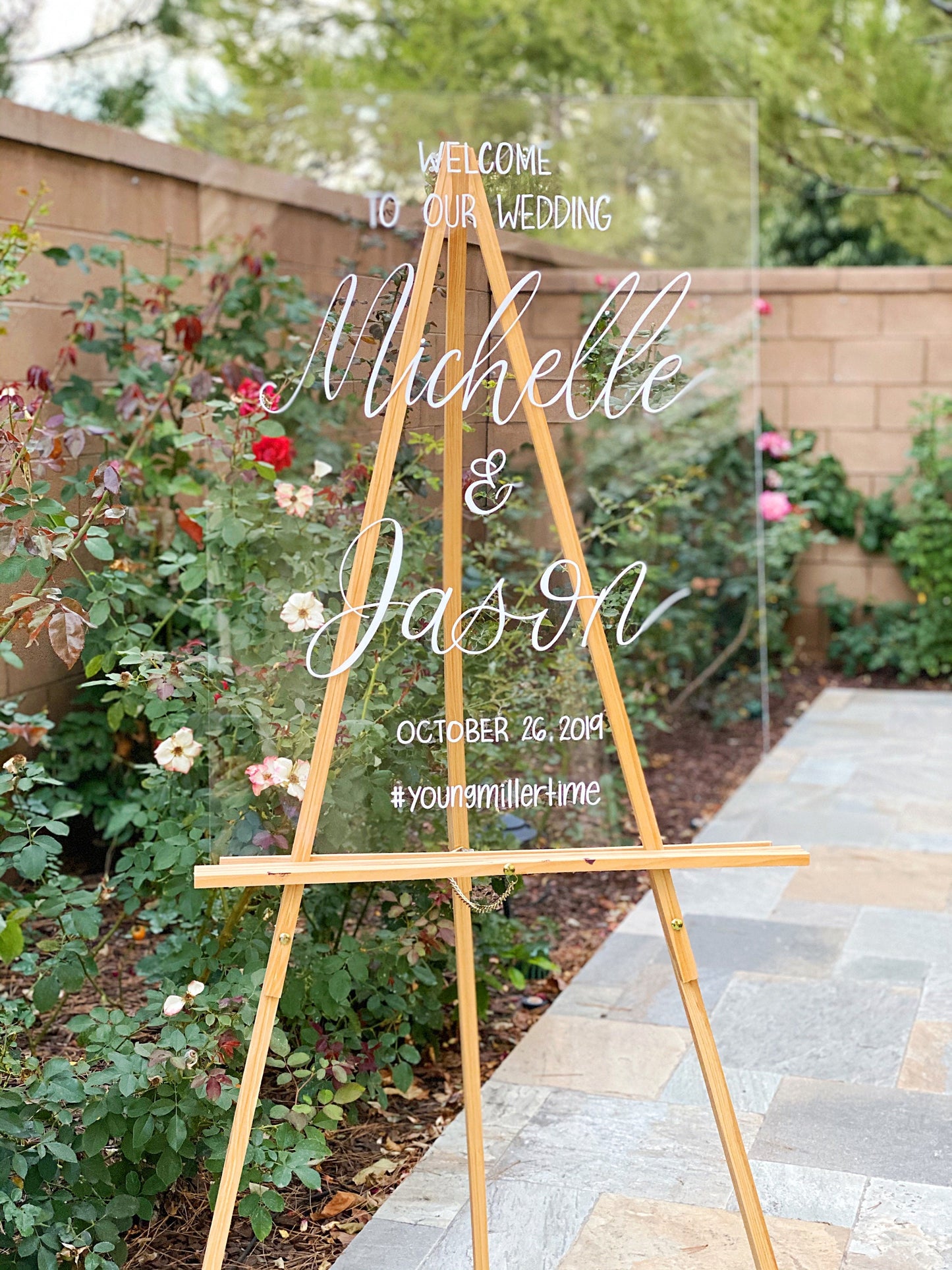 Clear Acrylic Wedding Welcome Sign | Bridal Shower Sign | Baby Shower Sign