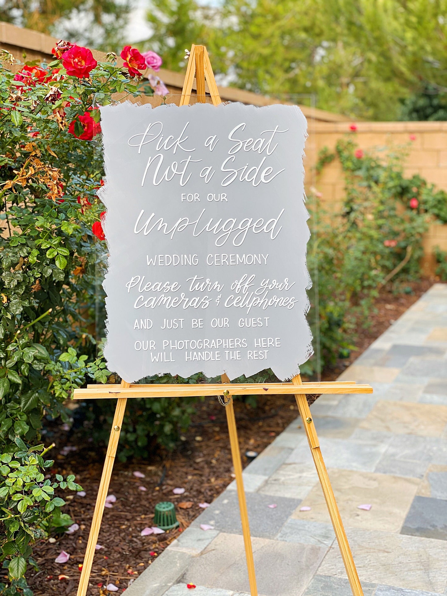 Unplugged Wedding Ceremony Sign | Acrylic Wedding Sign | Wedding Welcome Sign | Acrylic Welcome Sign | Custom Quote Sign