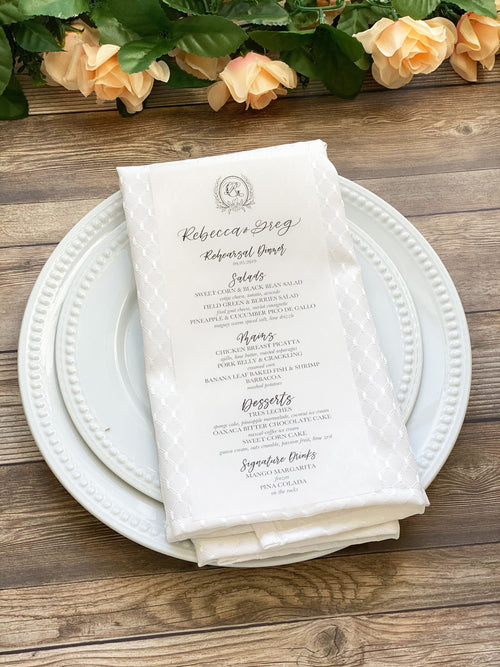 Vellum Wedding Menu | Vellum Wedding Menu with Meal Choice Wax Seal | Modern Calligraphy Vellum Menu | Pack of 20 Vellum Wedding Menu