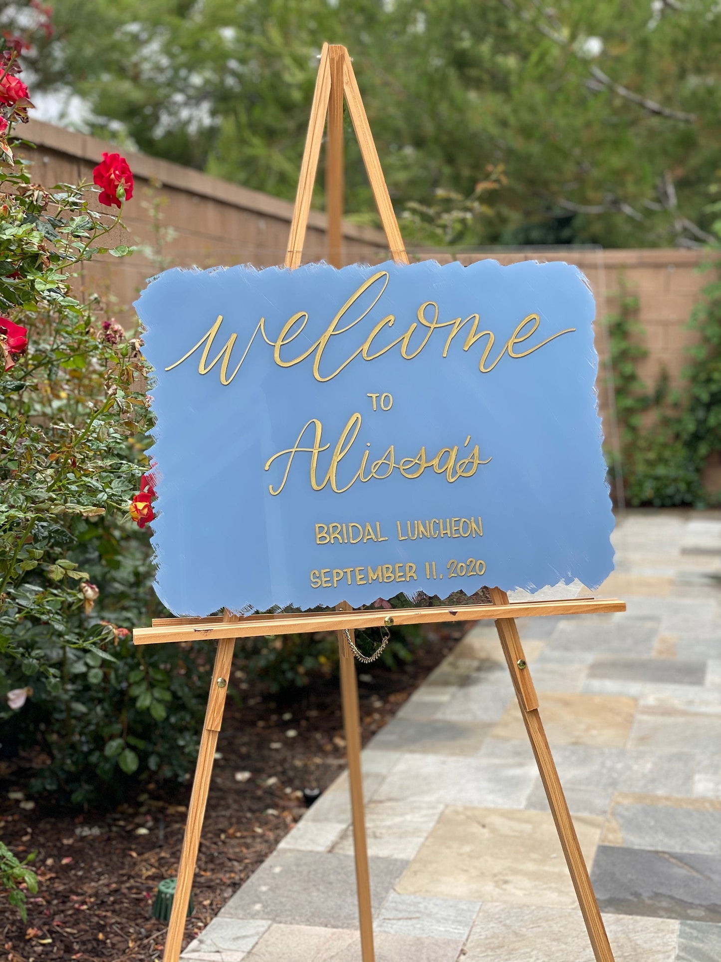 Acrylic Bridal Shower Welcome Sign Painted Back | Acrylic Wedding Sign | Acrylic Welcome Sign