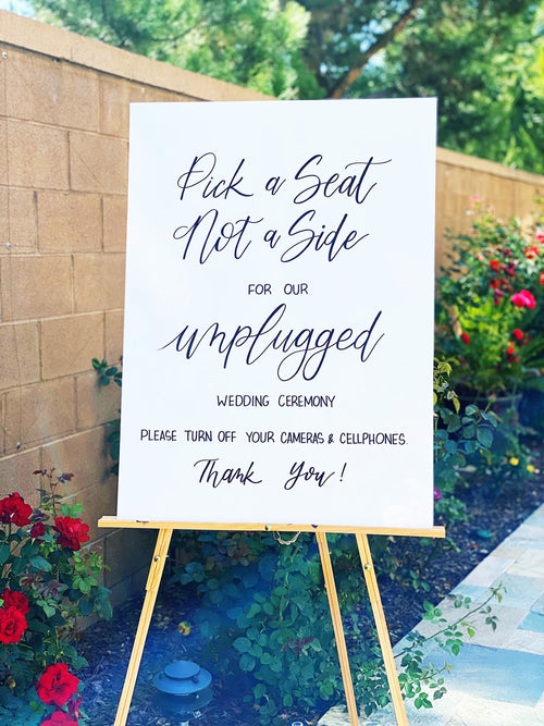 Unplugged Wedding Ceremony Sign | Acrylic Wedding Sign | Wedding Welcome Sign | Acrylic Welcome Sign | Custom Quote Sign
