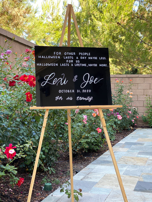 Black Acrylic Custom Quote Wedding Sign | Unplugged Wedding Ceremony Sign | Pick A Seat Wedding Sign | Acrylic Wedding Sign