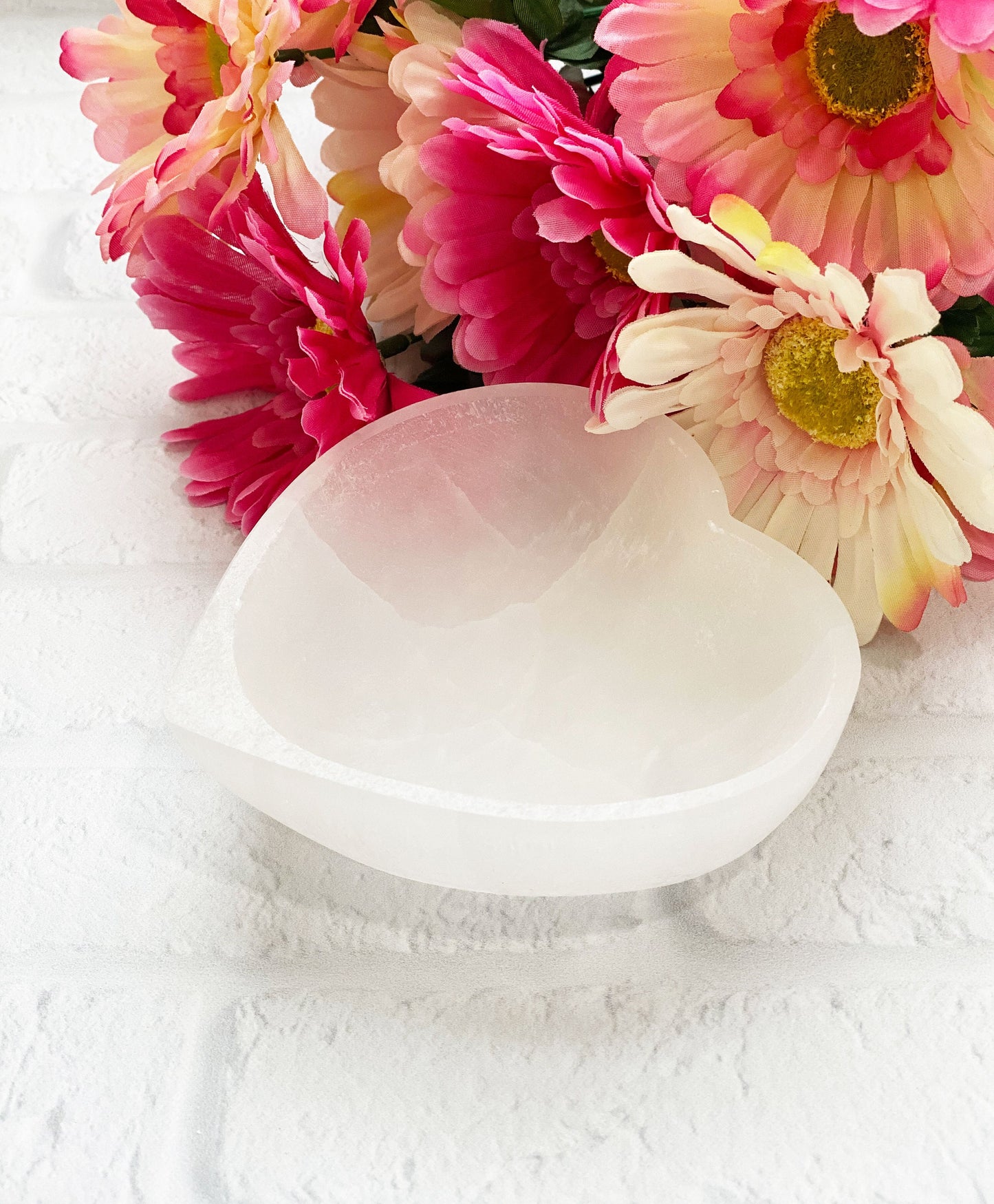 Large Heart Shape  Selenite Charging Bowl