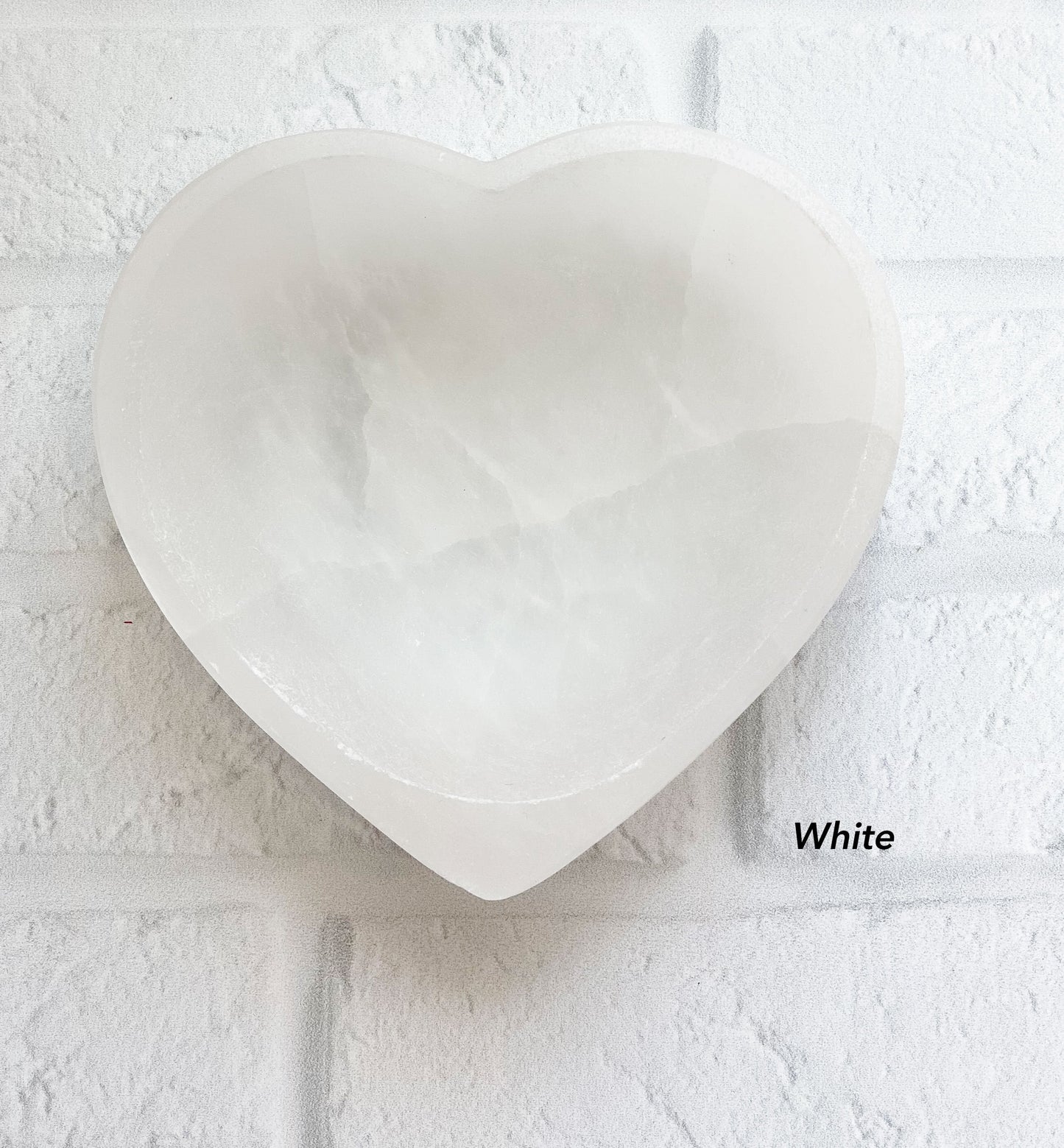 Large Heart Shape  Selenite Charging Bowl