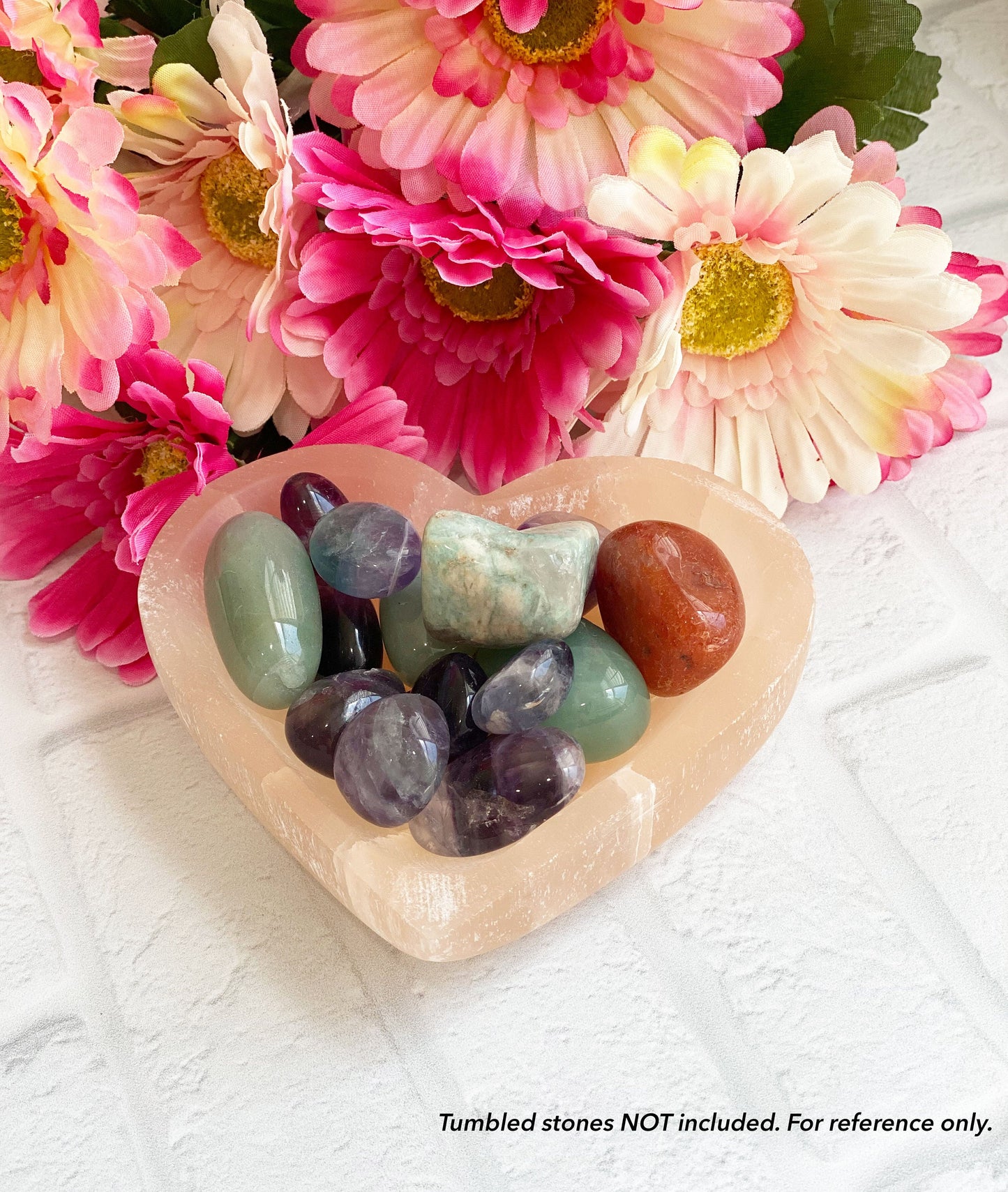 Orange Large Heart Shape  Selenite Charging Bowl