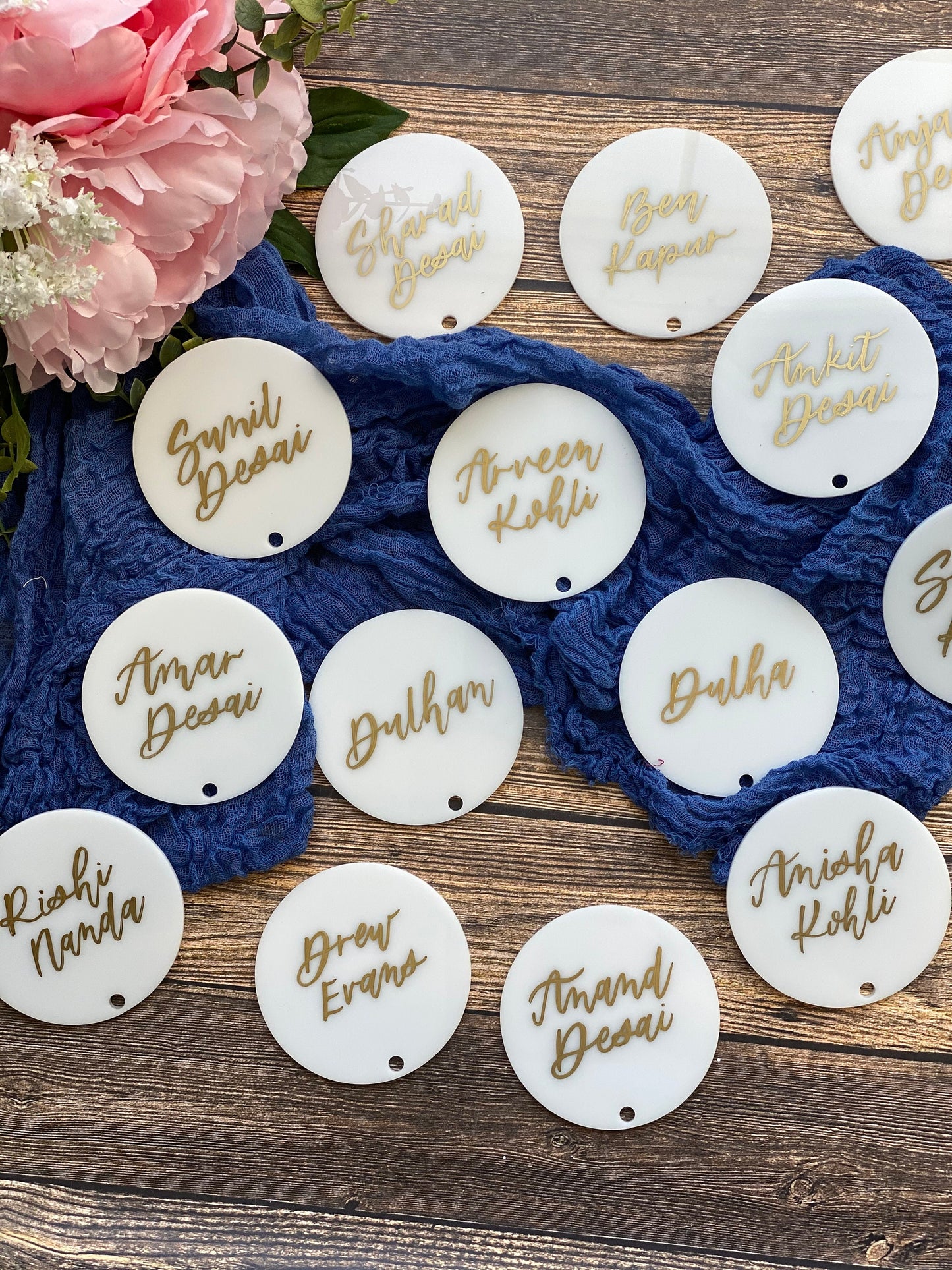 Round Acrylic Wedding Place Cards | 3INCH Round Acrylic Place Cards | Round Escort Cards