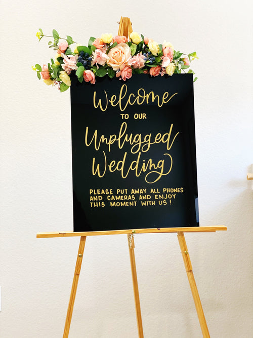 Unplugged Wedding Ceremony Sign | Acrylic Wedding Sign | Wedding Welcome Sign | Acrylic Welcome Sign | Custom Quote Sign