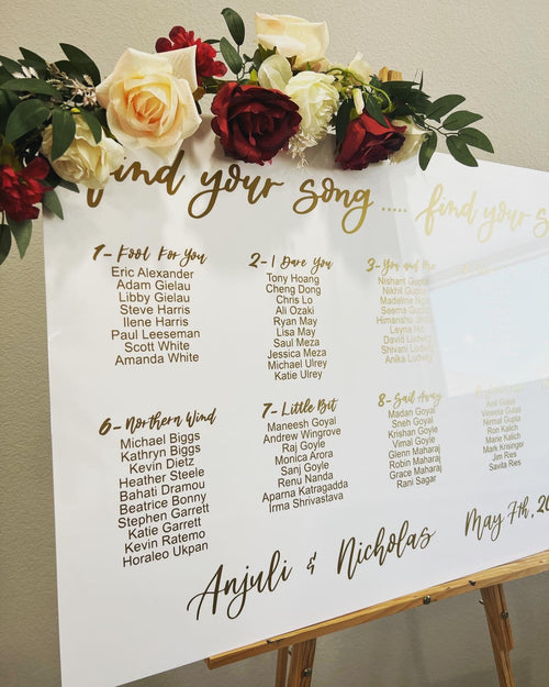 Acrylic Wedding Seating Chart