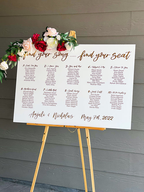 Acrylic Wedding Seating Chart