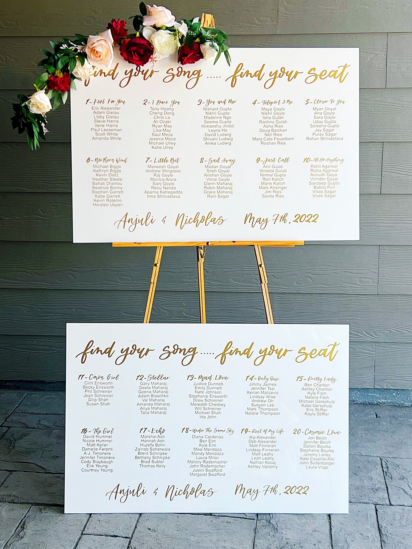 Acrylic Wedding Seating Chart