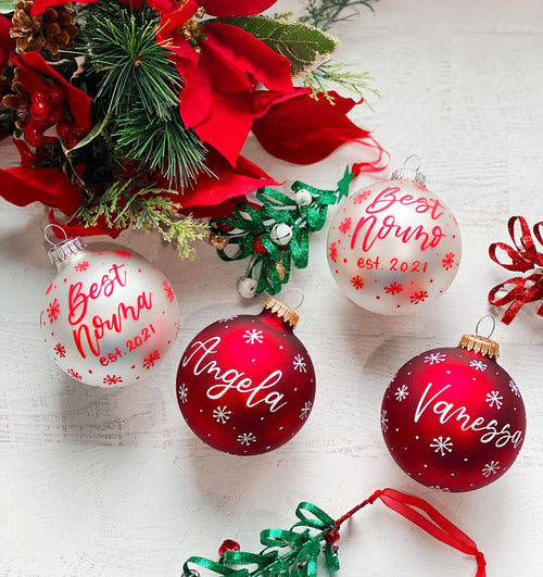 Large Personalized Christmas Ornaments, Milestone Keepsake Christmas Ornaments