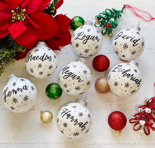 Large Personalized Christmas Ornaments, Milestone Keepsake Christmas Ornaments