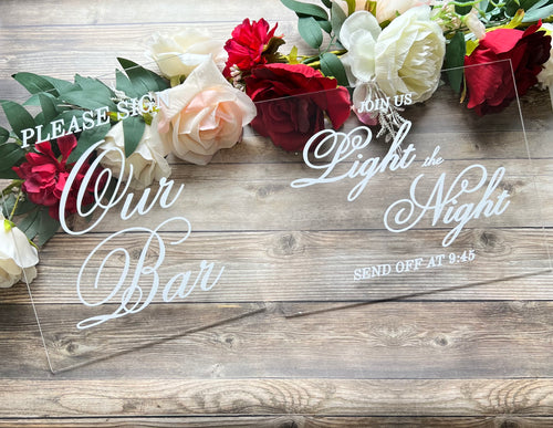 Custom Acrylic Sign | Cards and Gifts Sign | Bible Verse Acrylic Sign | Wedding Favors Sign