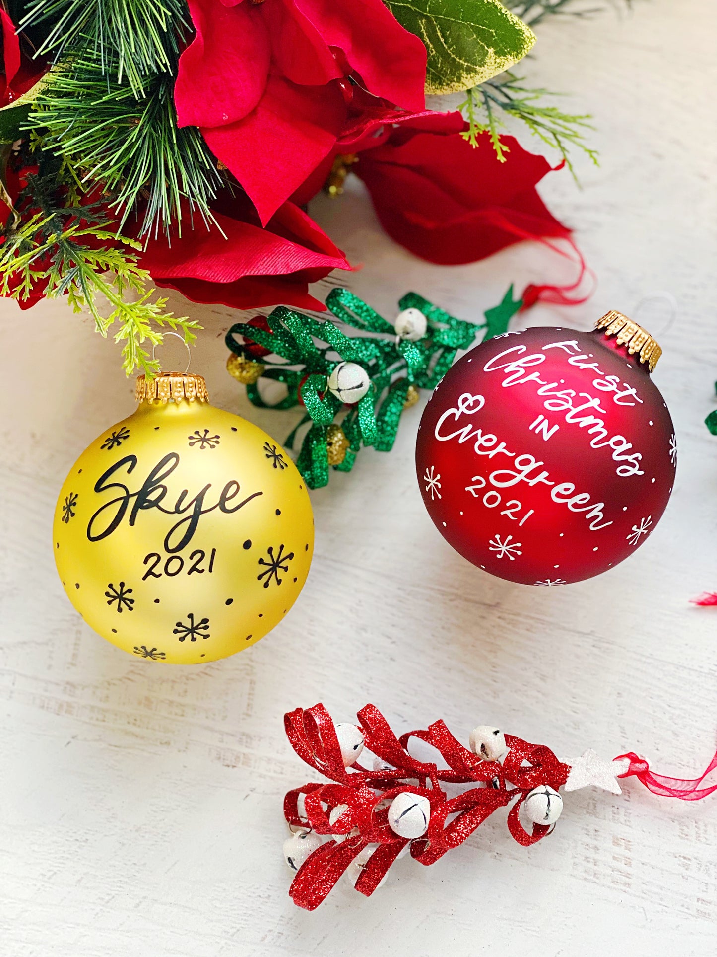 Large Personalized Christmas Ornaments, Milestone Keepsake Christmas Ornaments